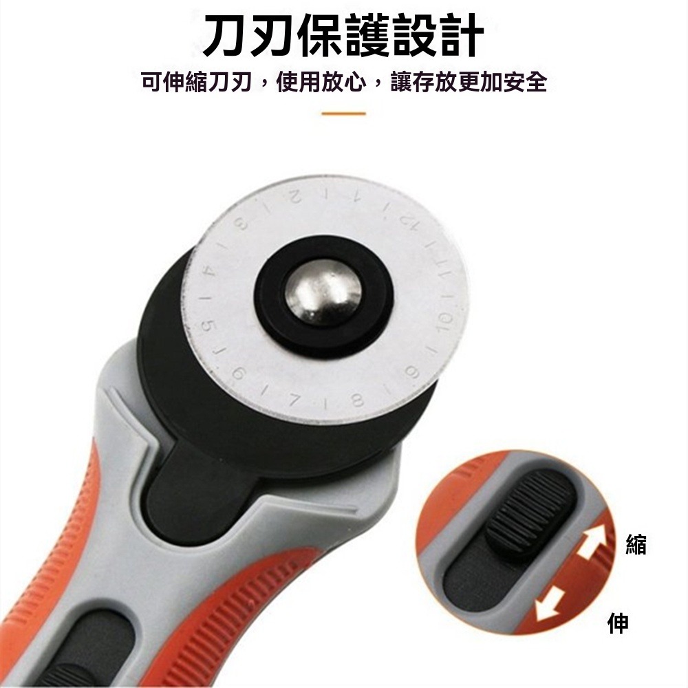 45mm輪刀套裝高速鋼刀片 裁皮革圓切刀拼布滾刀 切割輪刀滾輪刀裁紙箱刀剪紙箱刀裁厚紙板-細節圖5