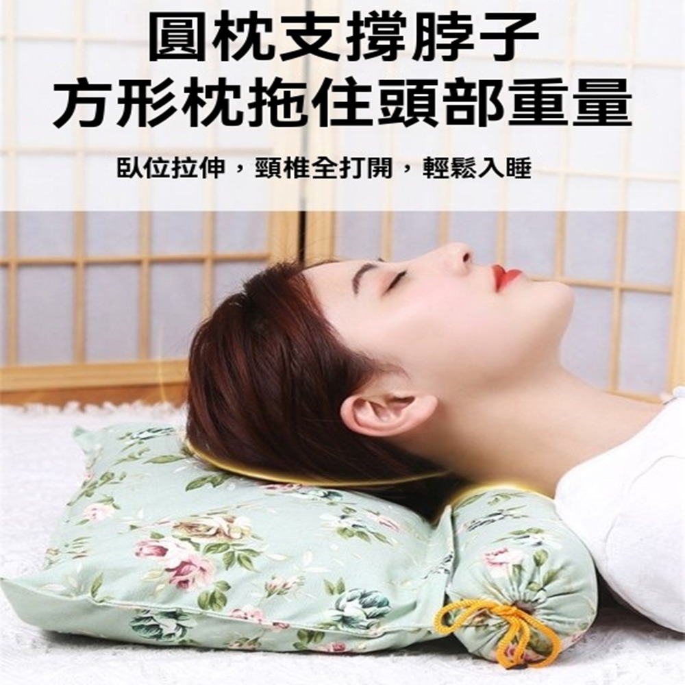 可充氣枕頭 電加熱充氣枕艾草頸椎枕糖果枕艾絨枕圓調節枕頸椎充氣枕艾草枕連體枕推拿枕 調節高低睡枕調節頸椎枕-細節圖4