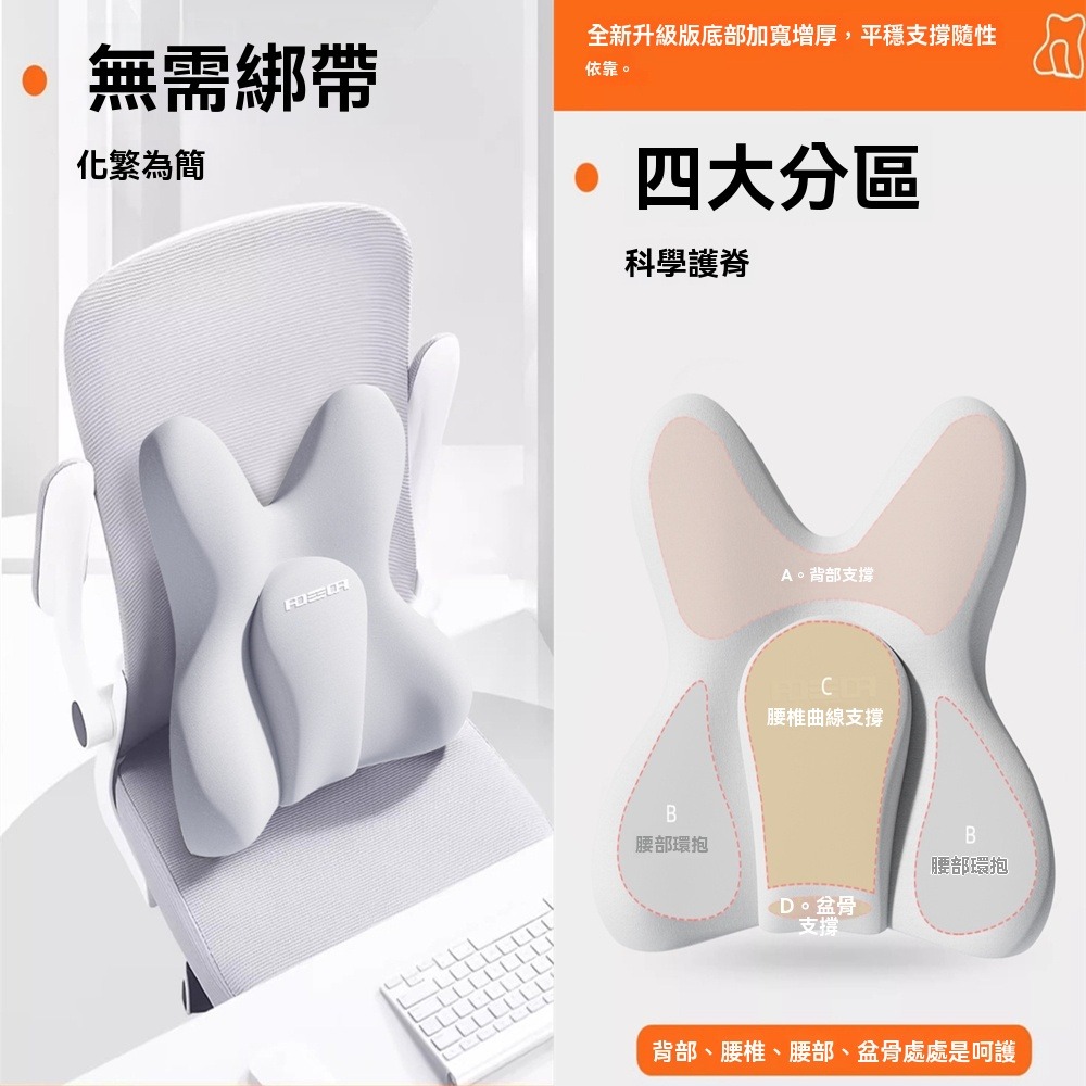 可充氣靠枕充氣氣囊靠腰枕可調高低辦公室腰靠腰枕靠墊座椅腰部支撐睡覺上班久坐護腰靠背墊電腦椅靠枕椅背靠枕-細節圖4