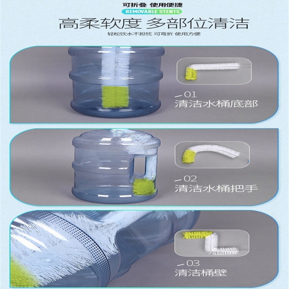 可彎曲水壺刷50CM加長杯刷可刷氣泡瓶刷加粗水杯刷子專用長柄洗桶刷可懸掛水瓶清潔刷奶瓶清潔刷-細節圖4