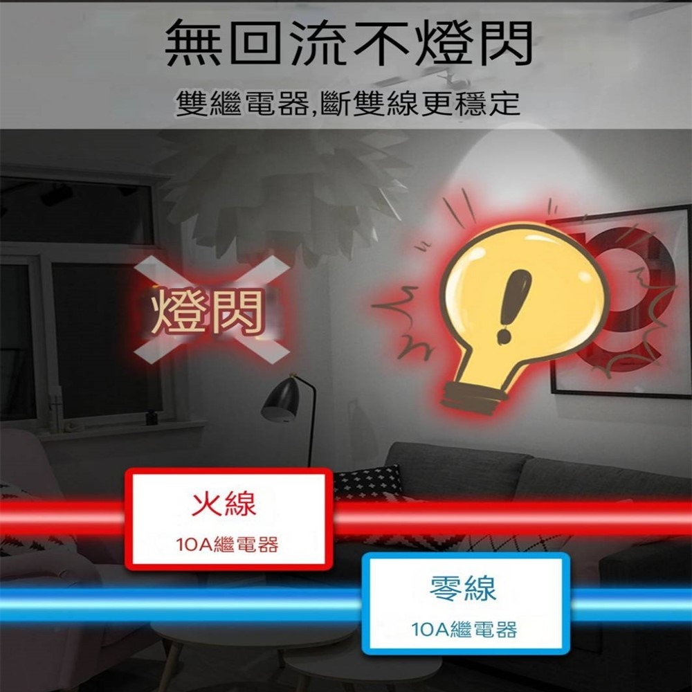 寬電壓雙路繼電器多段式切換LED燈具無線遙控開關 可自設通電亮燈或關燈免牽無線開關-細節圖2