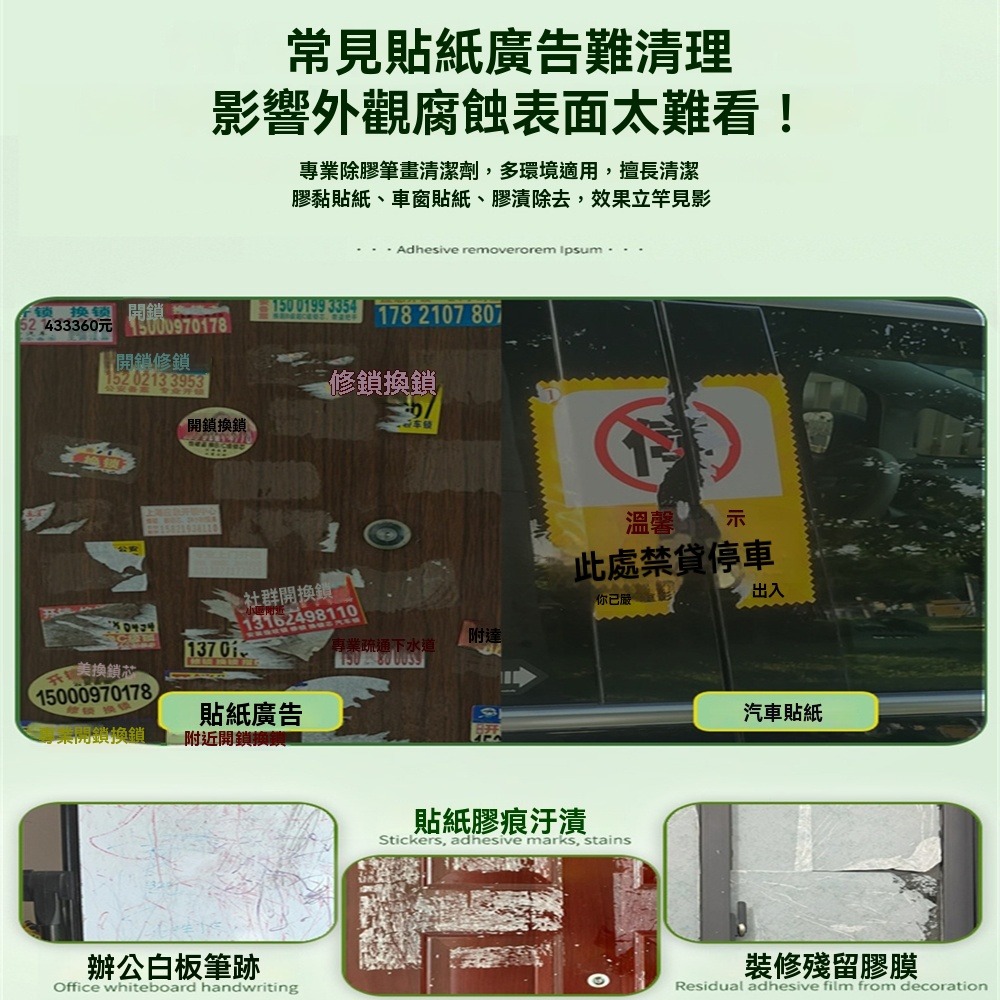 塑料除膠劑家用萬能去膠強力清除劑 380ML除膠筆漬清潔劑汽車不乾膠粘膠雙面粘痕筆劃清潔-細節圖3