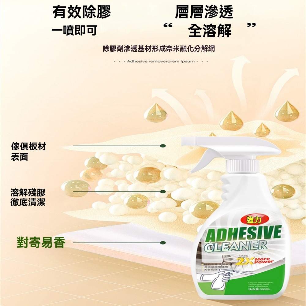 塑料除膠劑家用萬能去膠強力清除劑 380ML除膠筆漬清潔劑汽車不乾膠粘膠雙面粘痕筆劃清潔-細節圖4