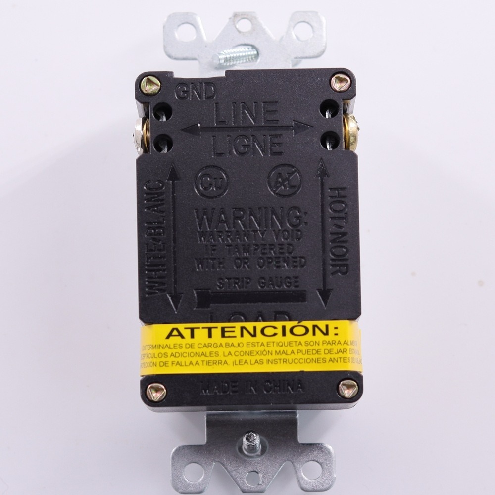 接地故障斷電保護LED插座帶面板美標CECB ISO9001認證110V220V20A250V GFCI漏電保護牆壁插座-細節圖3