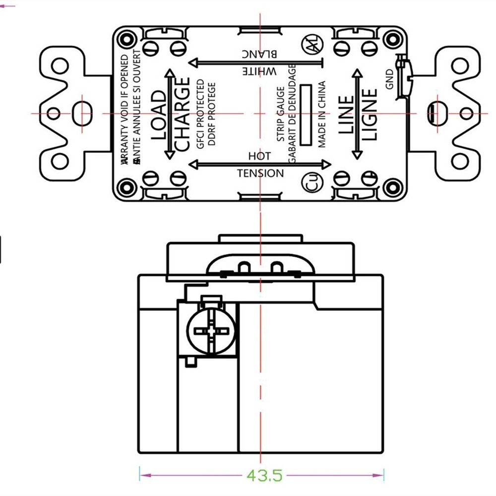 接地故障斷電保護LED插座帶面板美標CECB ISO9001認證110V220V20A250V GFCI漏電保護牆壁插座-細節圖5