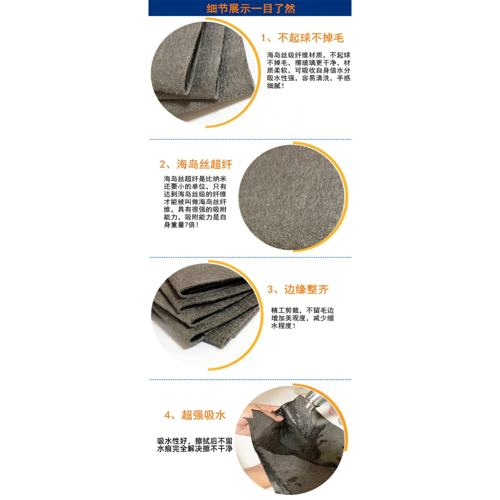 擦玻璃專用抹布30*40cm不留水漬不掉毛絮無痕不掉毛魔力布無浮水印加厚吸水布擦鏡子毛巾抹布-細節圖8