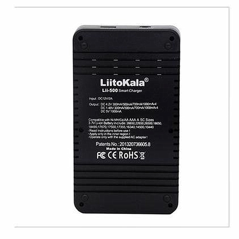 iitokala lii-500 18650/26650鋰電池充電器帶分容送12V3V插頭LCD 4孔測電量充電器-細節圖4