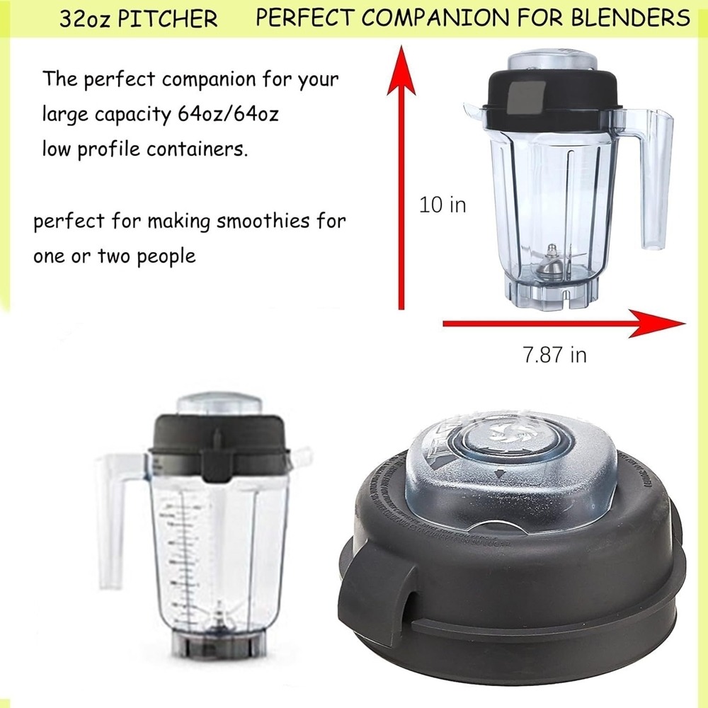 適用Vitamix杯蓋 32 盎司（約946.24毫升）乾磨杯蓋子維他美仕杯蓋 料理機配件 研磨杯蓋子-細節圖2