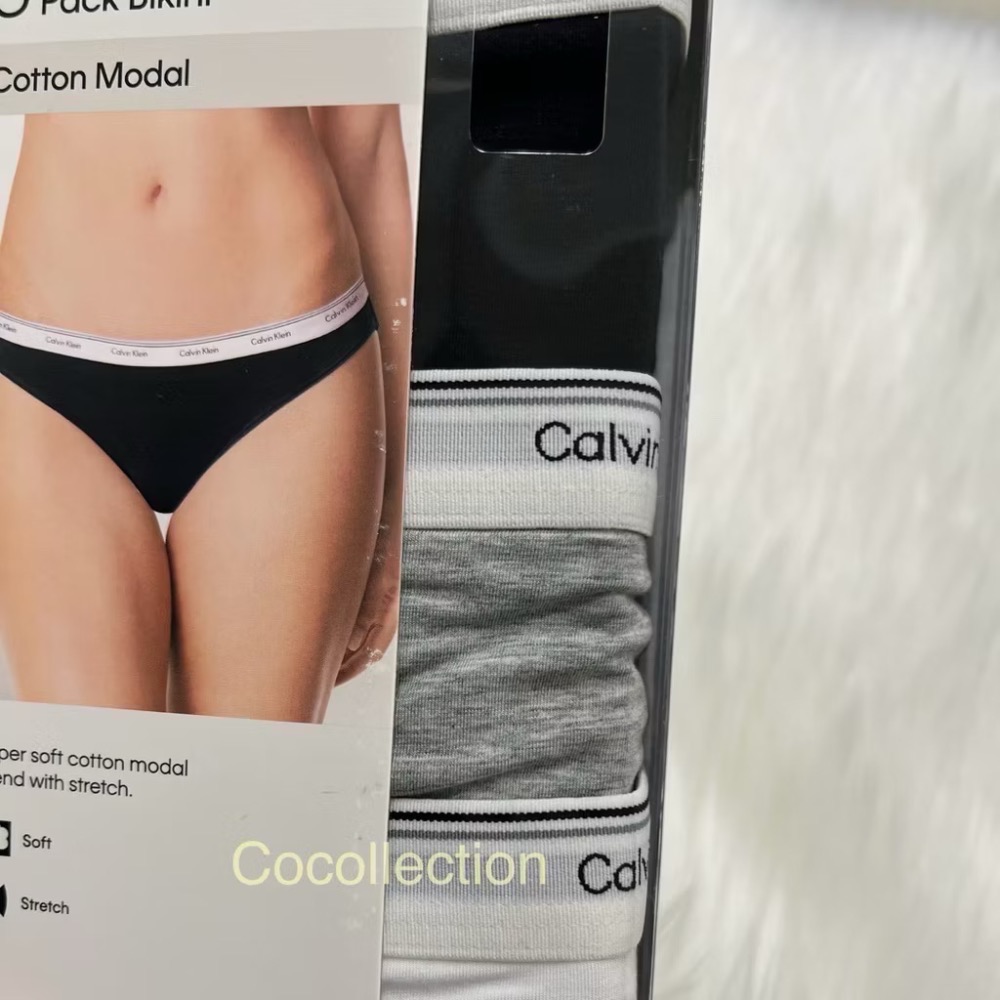🇺🇸Calvin Klein CK女内褲 (盒裝3入組) 三角褲盒裝｜四月愛自己｜女生三角褲 彈性 棉質 透氣 現貨-細節圖2