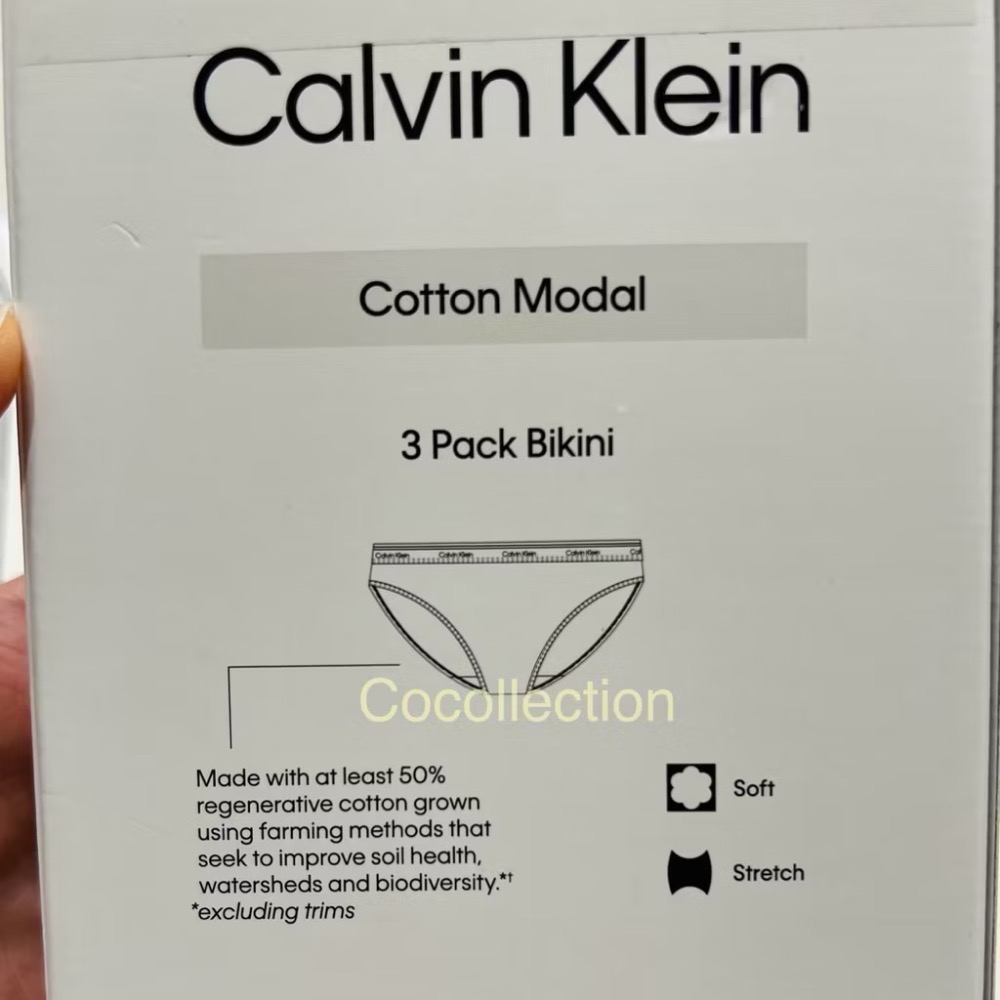🇺🇸Calvin Klein CK女内褲 (盒裝3入組) 三角褲盒裝｜四月愛自己｜女生三角褲 彈性 棉質 透氣 現貨-細節圖3
