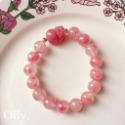 【Olly】設計款【貔貅】薔薇輝石 櫻花雨 愛與包容 關係修補 玫瑰石 水晶手鍊 水晶手環 水晶手串-規格圖4