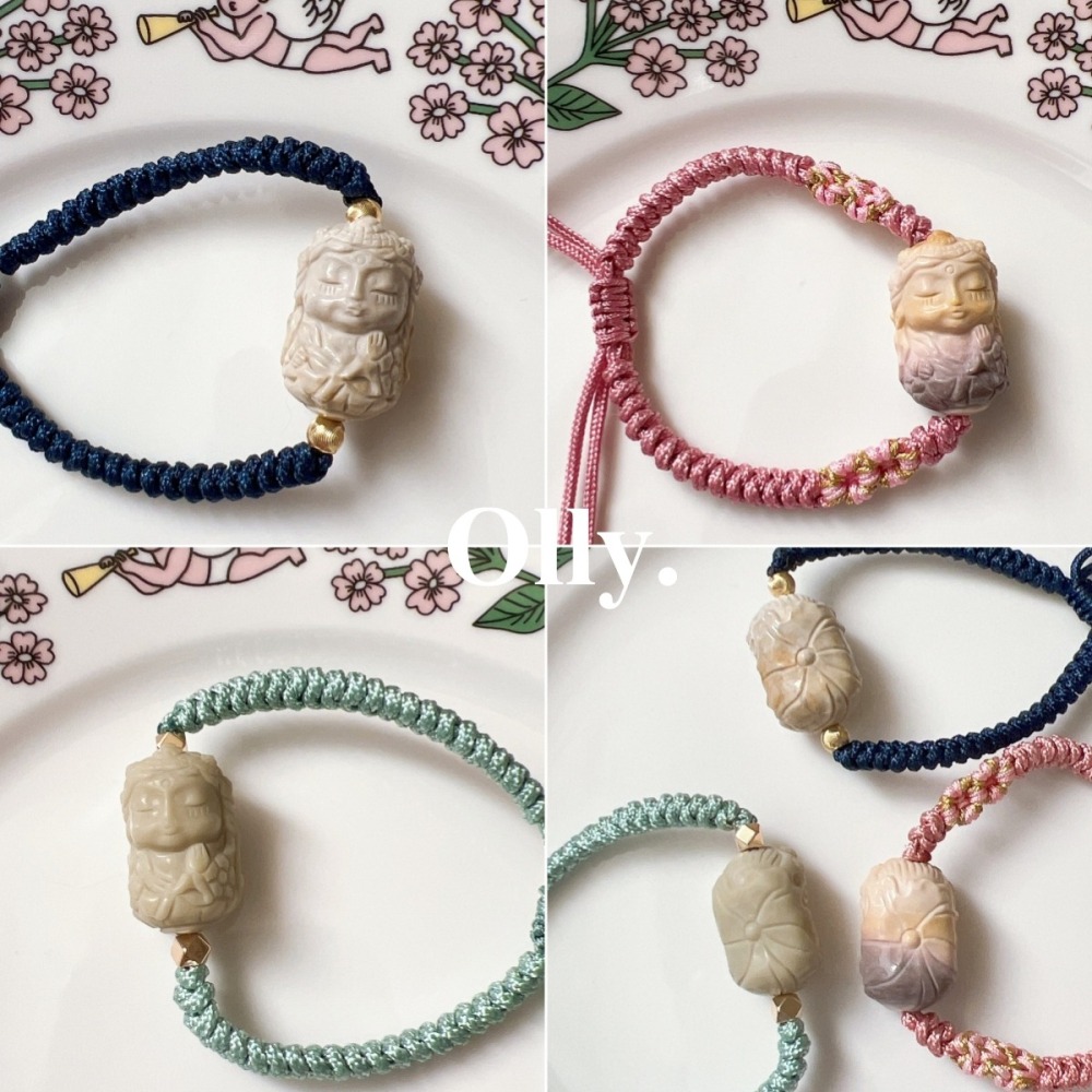 【Olly】設計款【度母平安守護手繩】阿拉善中國結手繩 開運 平安 珊瑚玉繩結手鍊 平安守護  生日禮物 母親節-細節圖4