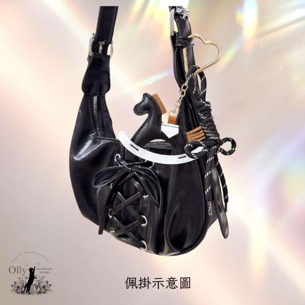 【Olly】Little Rider Pony 搖搖小馬吊飾 皮質鑰匙圈 包掛 耶誕節 交換禮物 聖誕禮物 生日禮物 馬-細節圖6