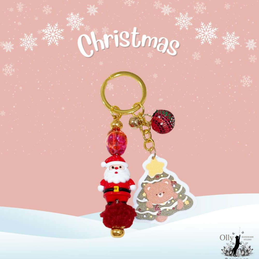 【Olly】Holly Jolly Mix 聖誕立體 × 壓克力 多款混搭鑰匙圈 聖誕吊飾 掛飾 鑰匙圈 交換禮物 耶誕-細節圖3