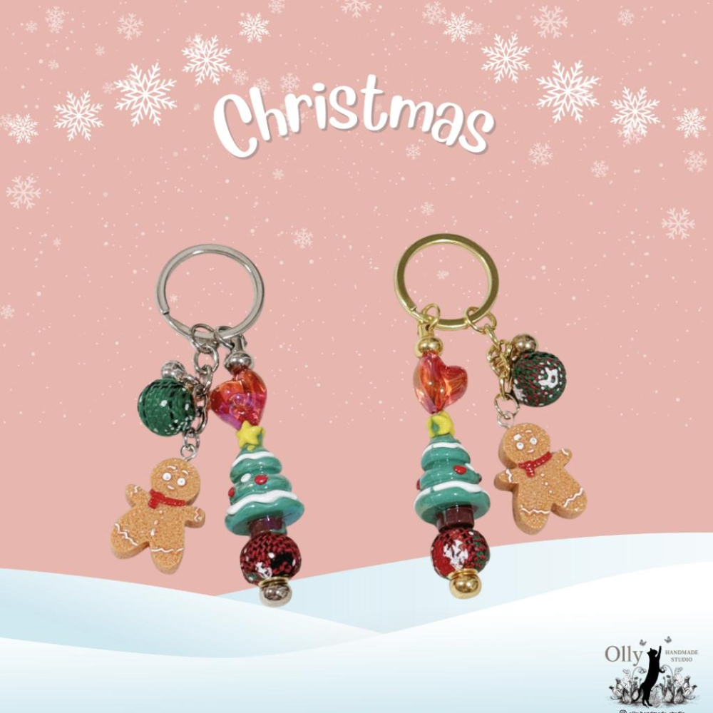 【Olly】Holly Jolly Mix 聖誕立體 × 壓克力 多款混搭鑰匙圈 聖誕吊飾 掛飾 鑰匙圈 交換禮物 耶誕-細節圖4