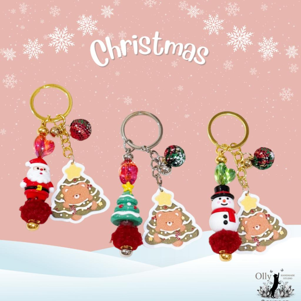 【Olly】Holly Jolly Mix 聖誕立體 × 壓克力 多款混搭鑰匙圈 聖誕吊飾 掛飾 鑰匙圈 交換禮物 耶誕-細節圖5