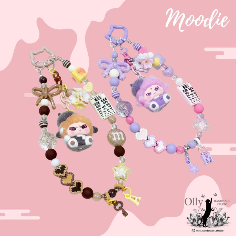 【Olly】Moodie小脾氣 手機掛繩 掛鍊 吊飾 鑰匙圈 交換禮物 生日禮物 手機鍊 車掛 包掛 聖誕 耶誕 公仔-細節圖6