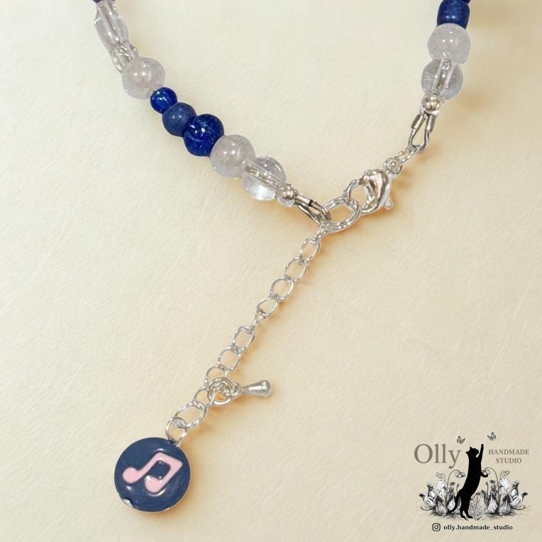 【Olly】飯製 Super Junior 永恆寶藍之約 ELF 星願琉璃手鍊 SJ SuJu 東海 銀赫 利特 圭賢-細節圖3