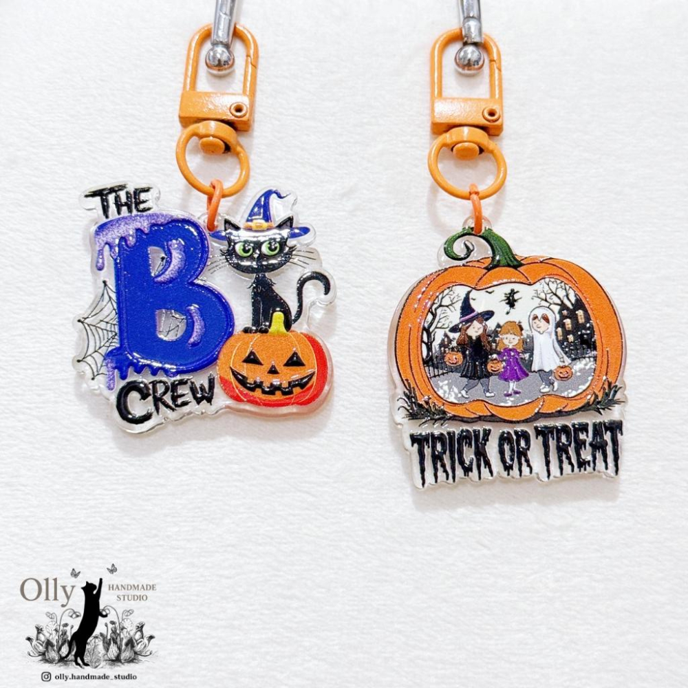 【Olly】萬聖萌鬼出動 吊飾 鑰匙圈 門扣 包掛 幽靈 南瓜 骷髏 生日禮物 閨蜜禮物 交換禮物 節慶 應景小物-細節圖6