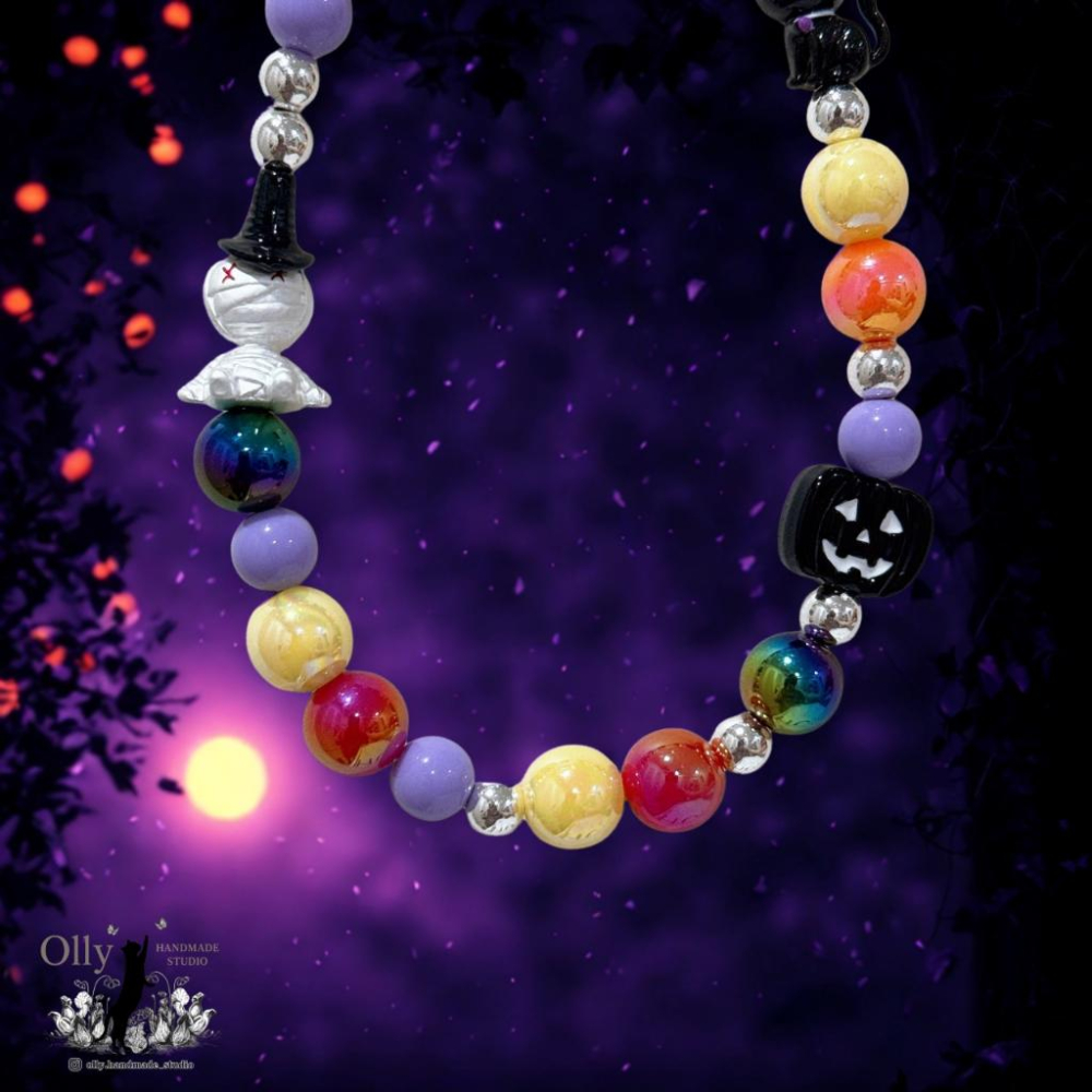 【Olly】巫夜糖彩掛繩 節慶禮物 閨蜜禮物 交換禮物 節慶 應景小物 手機掛鍊 手機防丟鍊 包掛 包包裝飾-細節圖4