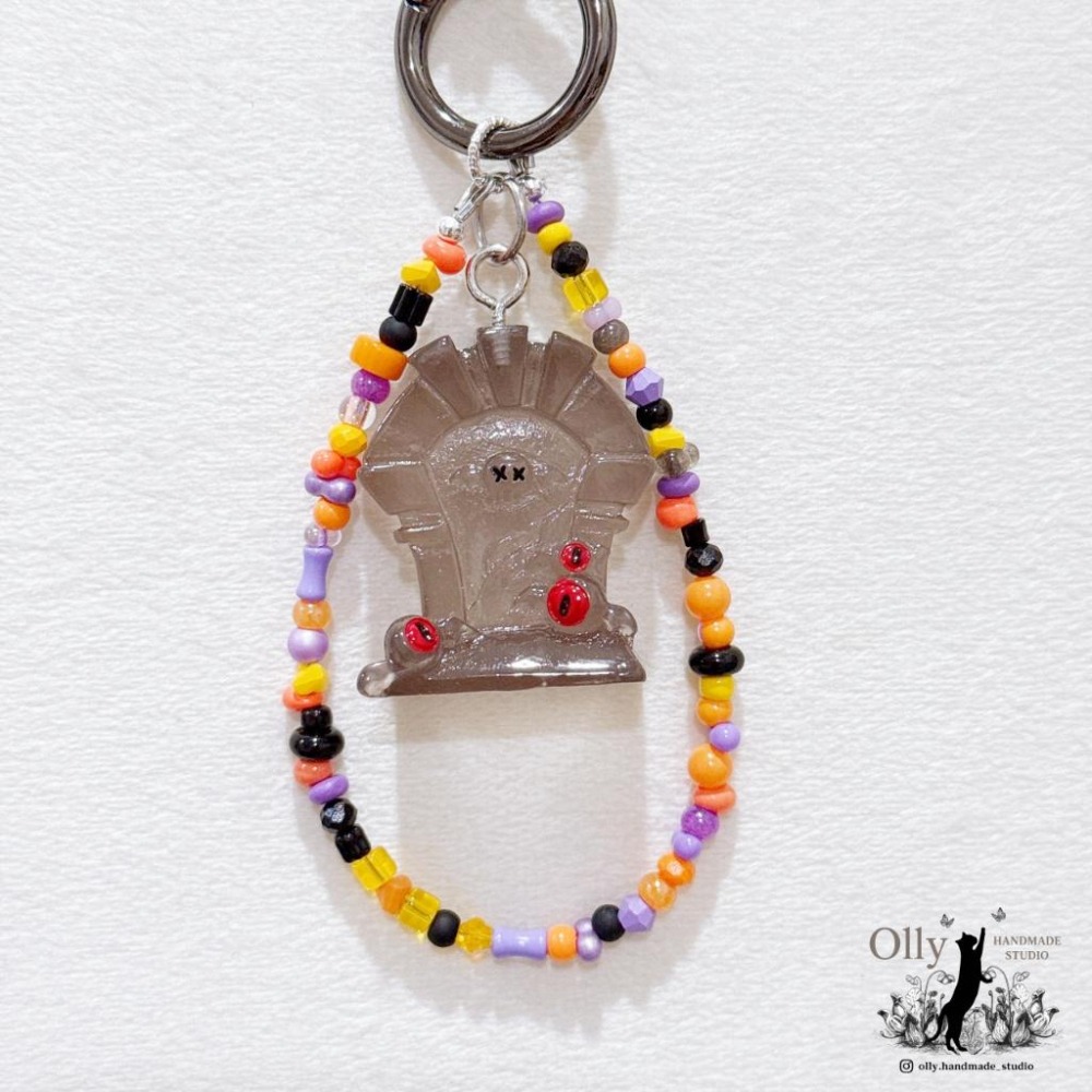 【Olly】鬼怪南瓜小隊 串珠吊飾 掛鍊 夜光幽靈 南瓜 骷髏 墓碑 節慶禮物 閨蜜禮物 交換禮物 節慶 應景小物-細節圖6