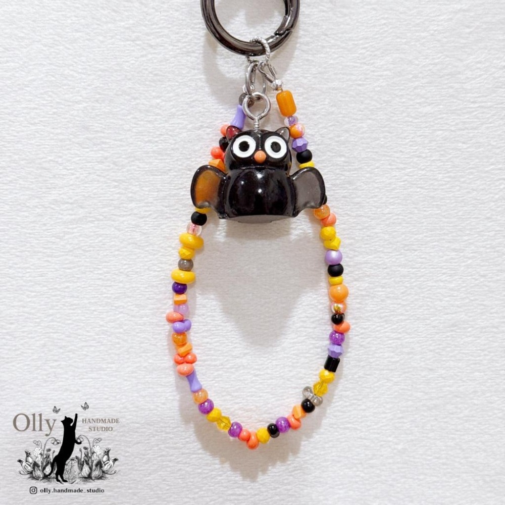 【Olly】鬼怪南瓜小隊 串珠吊飾 掛鍊 夜光幽靈 南瓜 骷髏 墓碑 節慶禮物 閨蜜禮物 交換禮物 節慶 應景小物-細節圖7