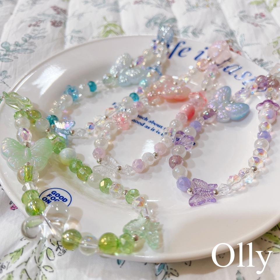 【Olly】Bella＇s 蝴蝶花園 奧地利設計款 手機掛鍊 手機吊飾 情人節 交換禮物 耳機掛繩 多巴胺 PD1700-細節圖2