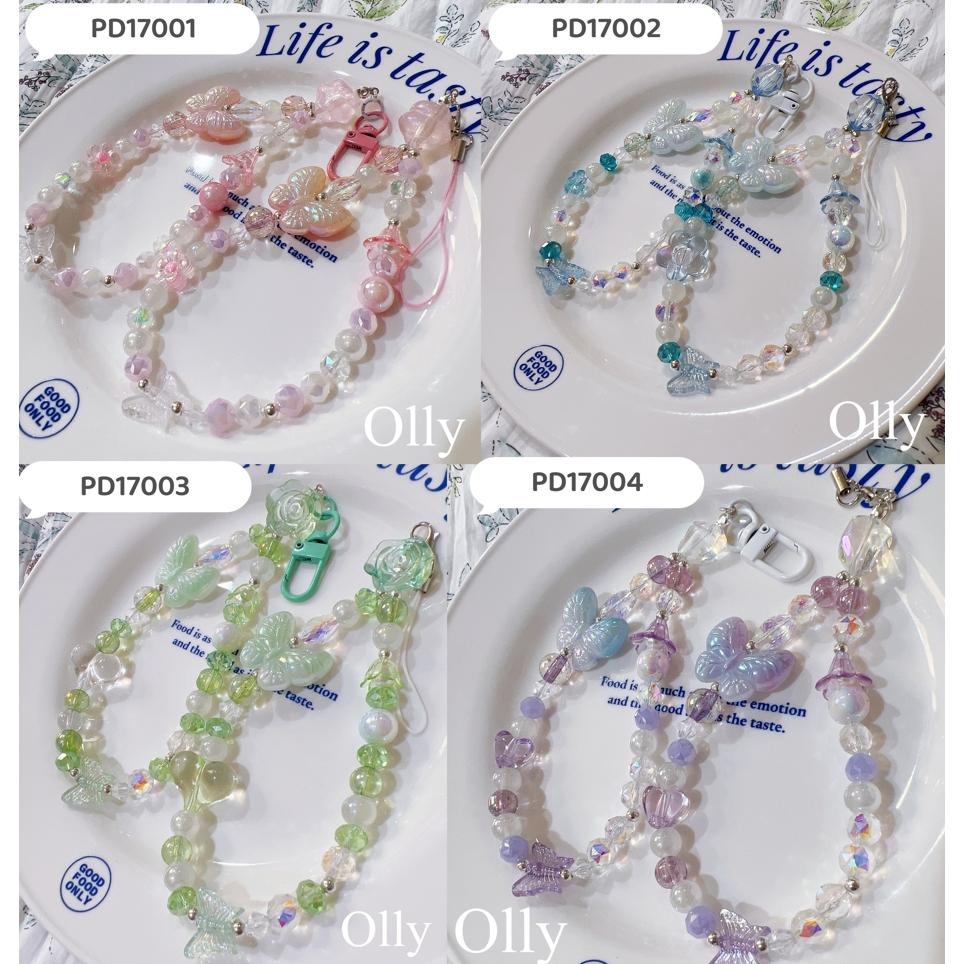 【Olly】Bella＇s 蝴蝶花園 奧地利設計款 手機掛鍊 手機吊飾 情人節 交換禮物 耳機掛繩 多巴胺 PD1700-細節圖3