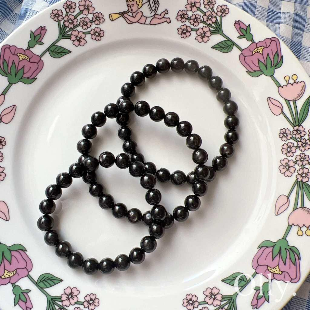 【Olly】強力吸財 8mm 埃及金運石手珠 招財 偏財 避邪 銀線石 顆顆帶閃 禮物 手鍊 生日禮物 情人節 聖誕節-細節圖2