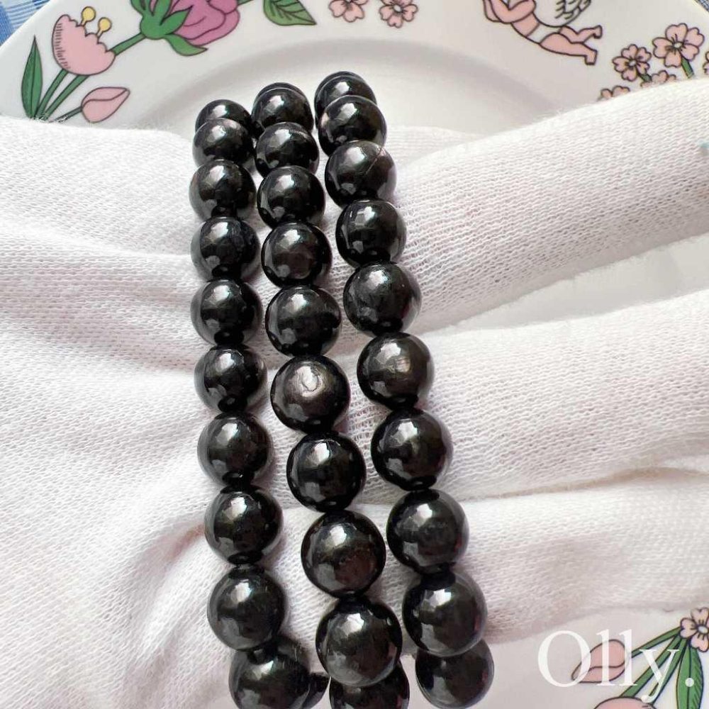 【Olly】強力吸財 8mm 埃及金運石手珠 招財 偏財 避邪 銀線石 顆顆帶閃 禮物 手鍊 生日禮物 情人節 聖誕節-細節圖5