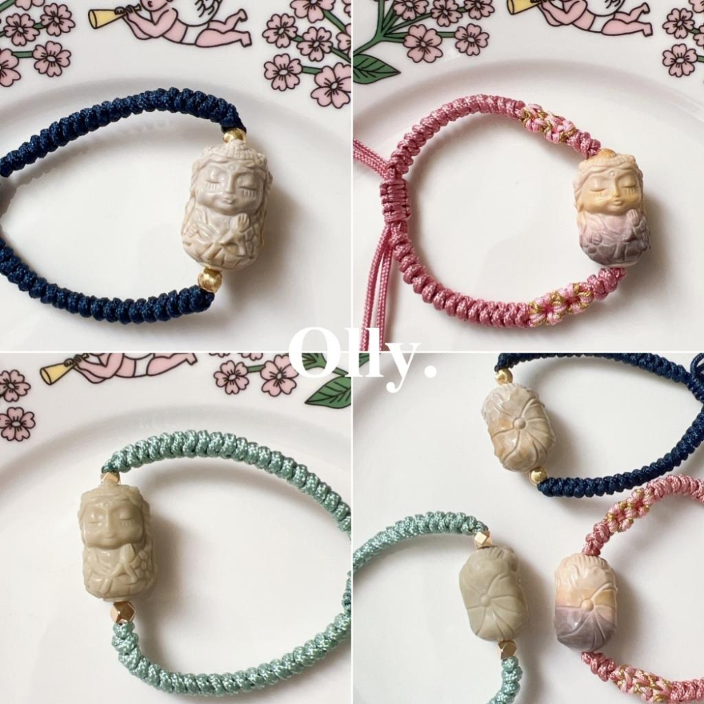 【Olly】設計款【度母平安守護手繩】阿拉善中國結手繩 開運 平安 珊瑚玉繩結手鍊 平安守護  生日禮物 母親節 情人節-細節圖4