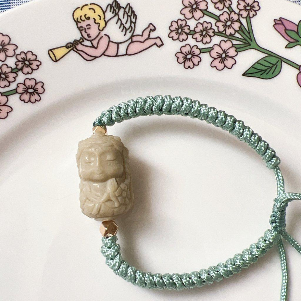 【Olly】設計款【度母平安守護手繩】阿拉善中國結手繩 開運 平安 珊瑚玉繩結手鍊 平安守護  生日禮物 母親節 情人節-細節圖8