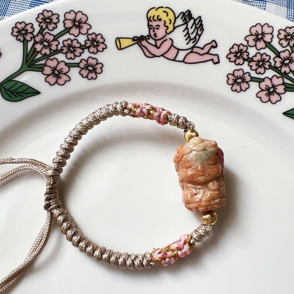 【Olly】設計款【度母平安守護手繩】阿拉善中國結手繩 開運 平安 珊瑚玉繩結手鍊 平安守護  生日禮物 母親節 情人節-細節圖9