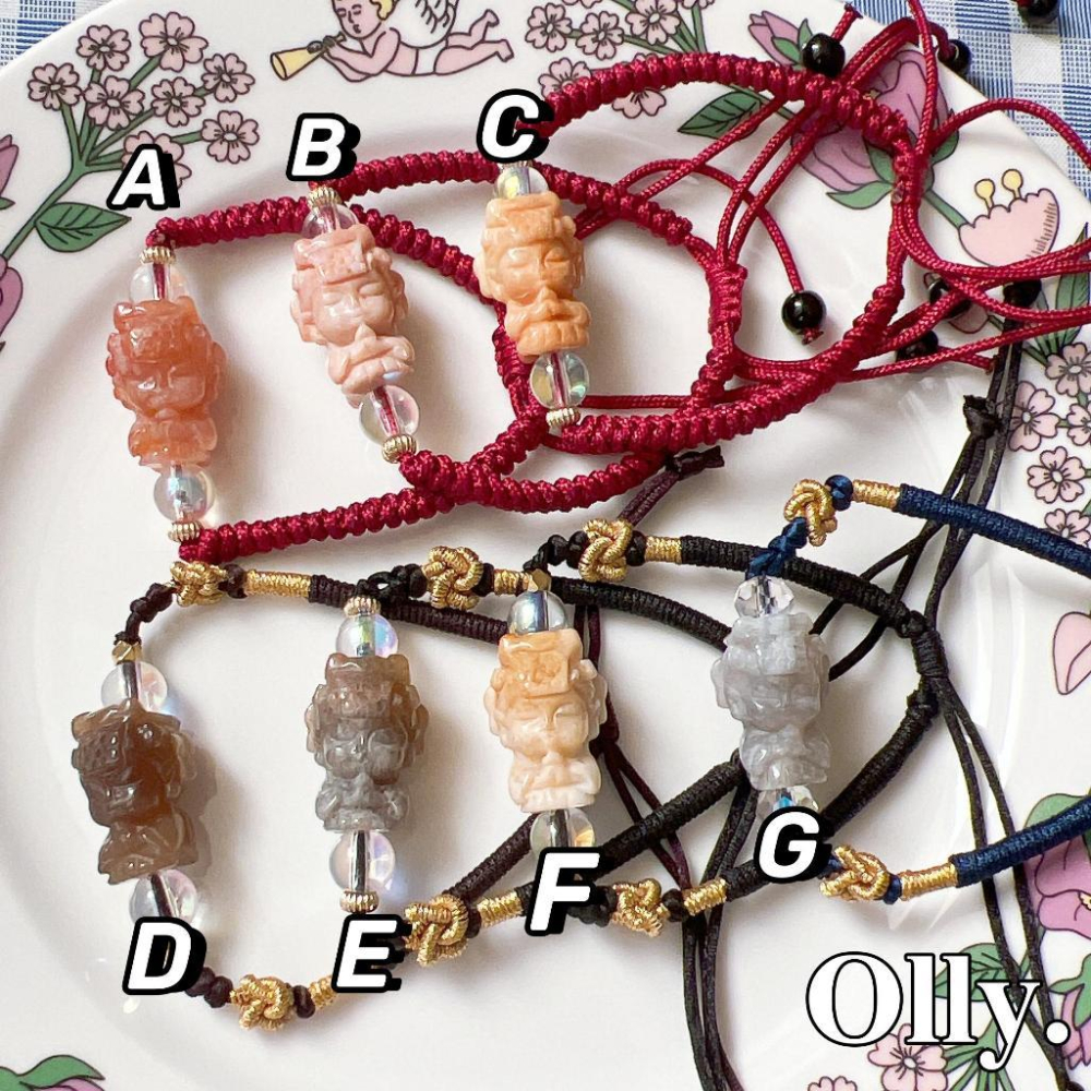 【Olly】設計款【媽祖平安守護手繩】 珊瑚玉抽拉繩結手繩 平安 開運 守護 生日禮物 母親節 情人節 手作 天上聖母-細節圖5