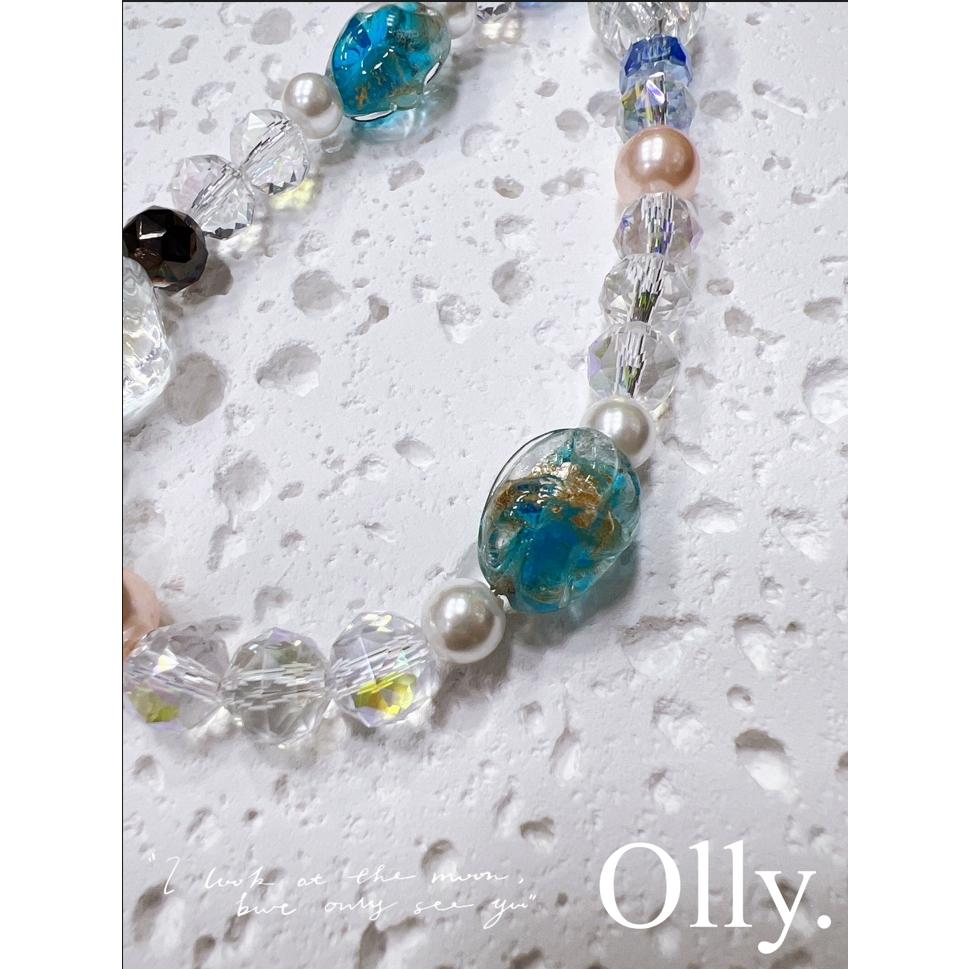 【Olly】Oia 伊亞海之聲 手機掛鍊 手機吊飾 奧地利水晶 設計款 生日禮物 情人節 交換禮物 文具 PD2900-細節圖2