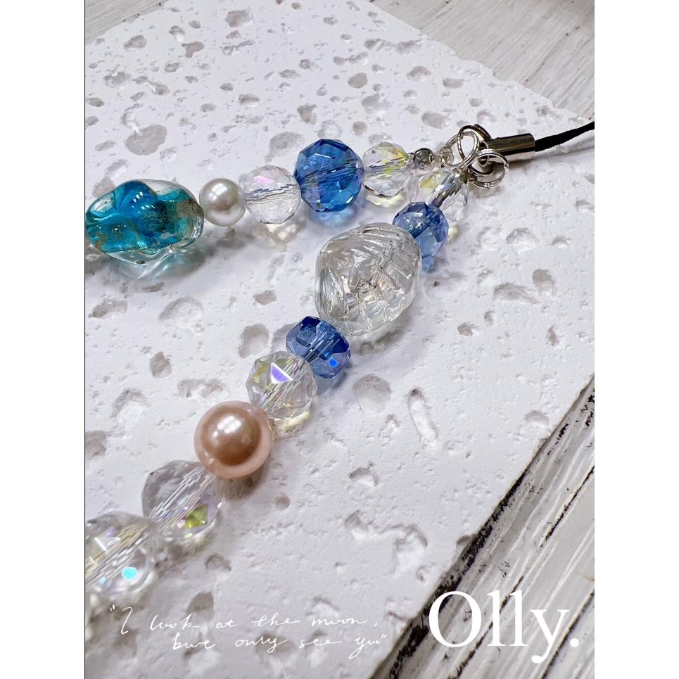 【Olly】Oia 伊亞海之聲 手機掛鍊 手機吊飾 奧地利水晶 設計款 生日禮物 情人節 交換禮物 文具 PD2900-細節圖3