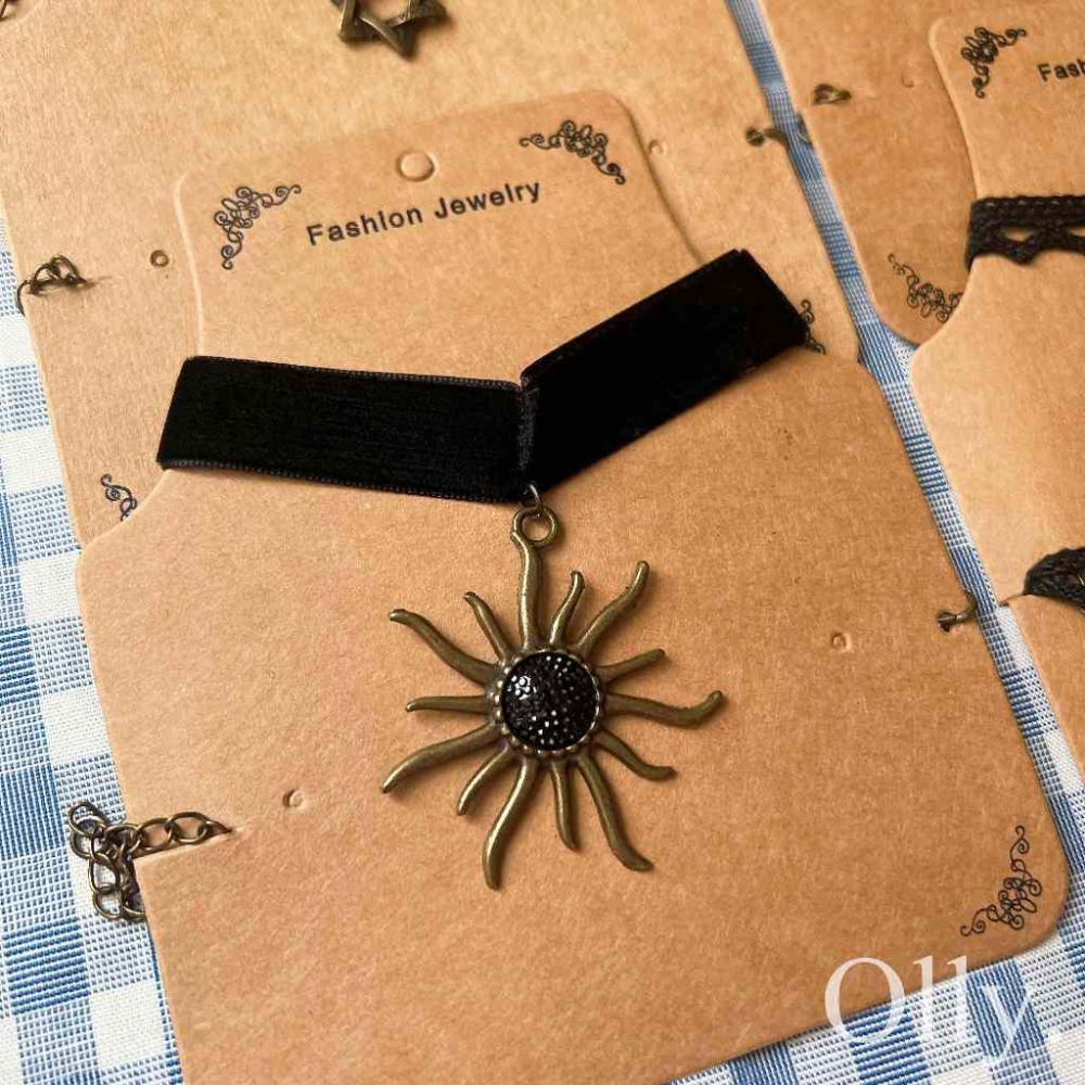 【Olly】復古風古銅頸鍊  皮繩項鍊 絨布頸鍊 蕾絲花邊頸鍊 生日禮物 聖誕禮物 交換禮物 情人節 項鍊 閨蜜 出清-細節圖2