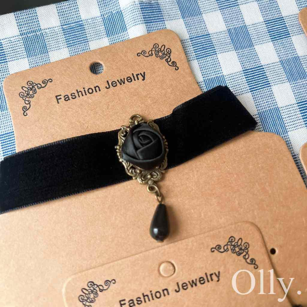 【Olly】復古風古銅頸鍊  皮繩項鍊 絨布頸鍊 蕾絲花邊頸鍊 生日禮物 聖誕禮物 交換禮物 情人節 項鍊 閨蜜 出清-細節圖5