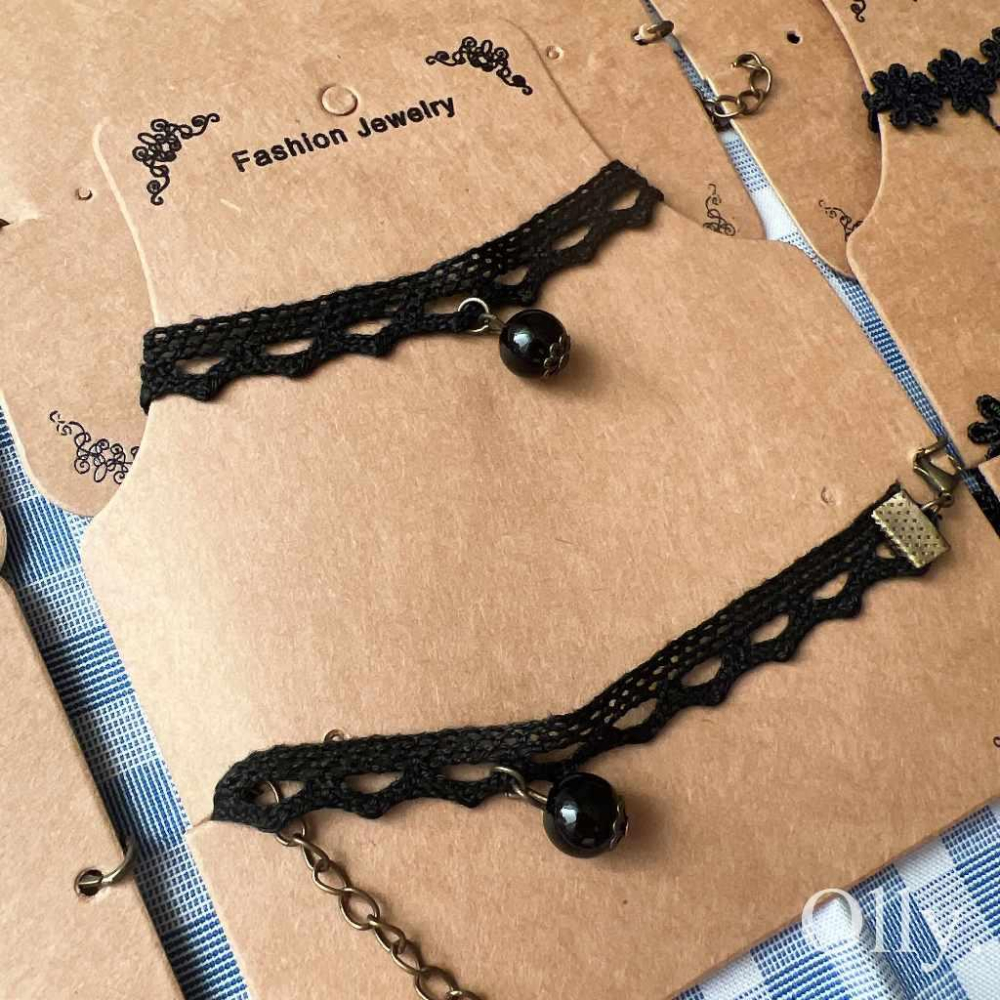 【Olly】復古風古銅頸鍊  皮繩項鍊 絨布頸鍊 蕾絲花邊頸鍊 生日禮物 聖誕禮物 交換禮物 情人節 項鍊 閨蜜 出清-細節圖7