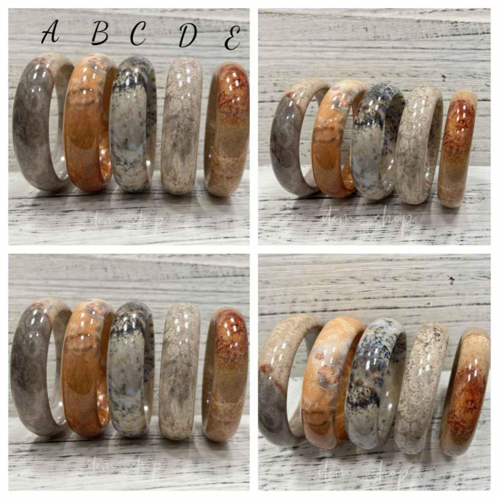 【Olly】珊瑚玉手鐲 綜合賣場 圈口57~59mm 珊瑚玉 手鐲 菊花石 生日禮物 情人節 母親節-細節圖3