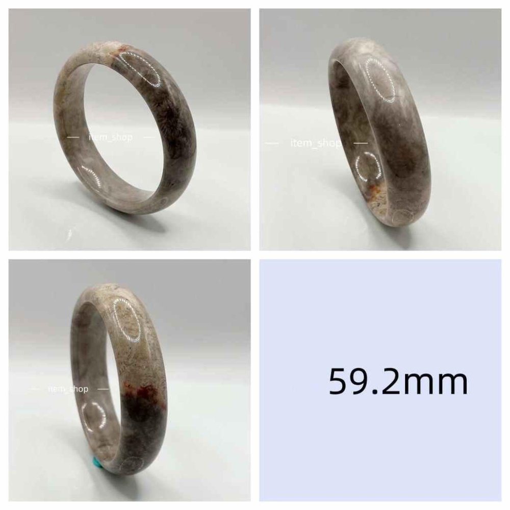 【Olly】珊瑚玉手鐲 綜合賣場 圈口57~59mm 珊瑚玉 手鐲 菊花石 生日禮物 情人節 母親節-細節圖4