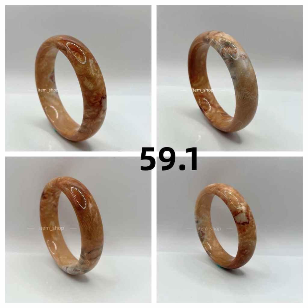 【Olly】珊瑚玉手鐲 綜合賣場 圈口57~59mm 珊瑚玉 手鐲 菊花石 生日禮物 情人節 母親節-細節圖5