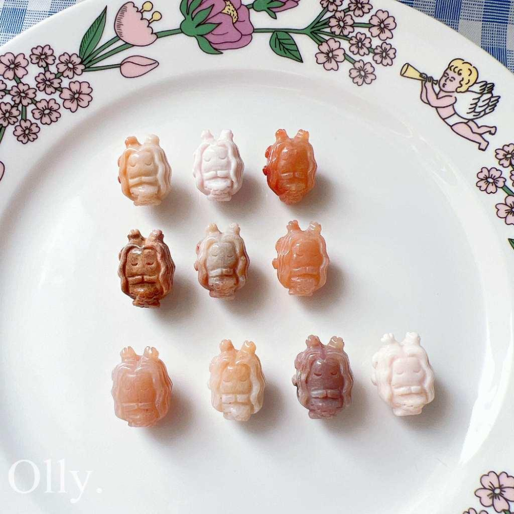 【Olly】水生物系列【人魚公主】珊瑚玉 通孔小件 手串材料 手作配件 禮物 生日禮物 手工藝 手作 情人節 手鍊 手串-細節圖2