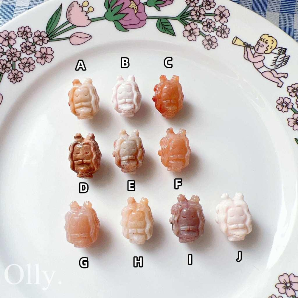 【Olly】水生物系列【人魚公主】珊瑚玉 通孔小件 手串材料 手作配件 禮物 生日禮物 手工藝 手作 情人節 手鍊 手串-細節圖3