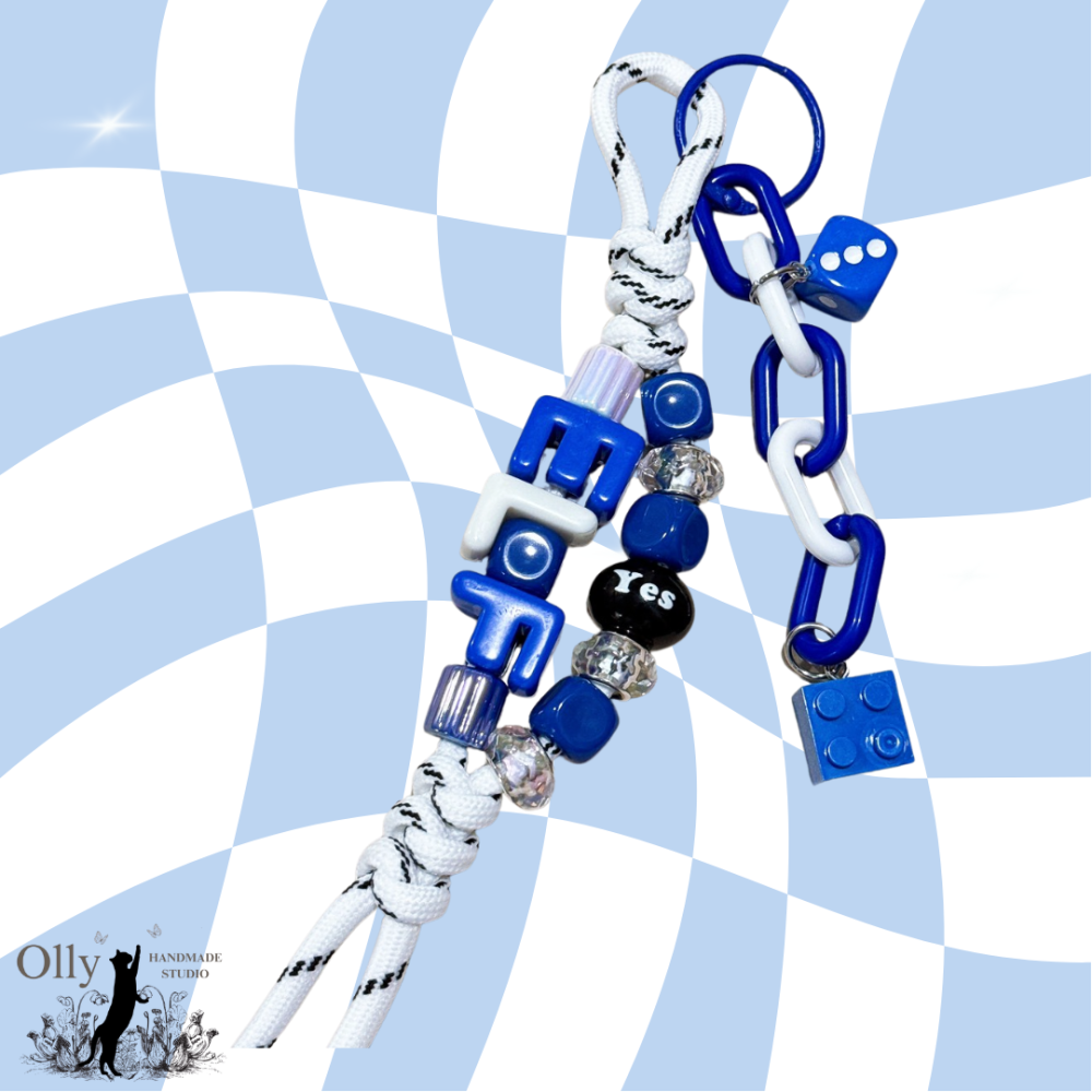 【Olly】SUJU Blue Orbit 大字母傘繩包掛 吊飾 飯製應援小物 生日禮物 Super Junior-細節圖3