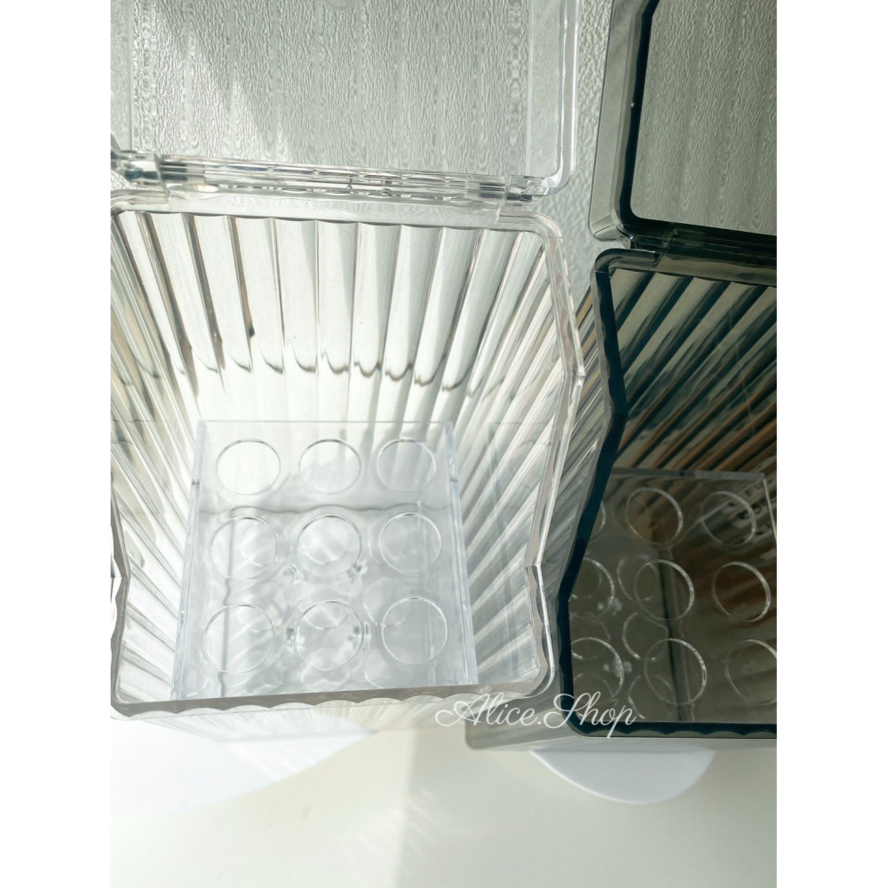 ⚡️24ʜ出貨⚡️質感刷具收納盒 化妝刷具收納盒 壓克力收納盒 桌面收納盒 掀蓋收納 化妝台收納盒 桌上收納-細節圖4