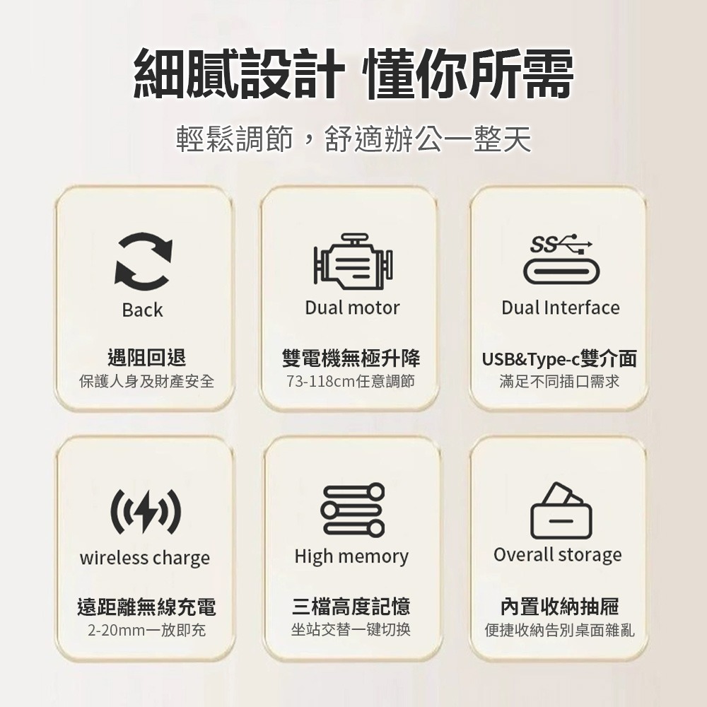 小米有品 | Lydsto 電動升降電腦桌-黑/白-細節圖2