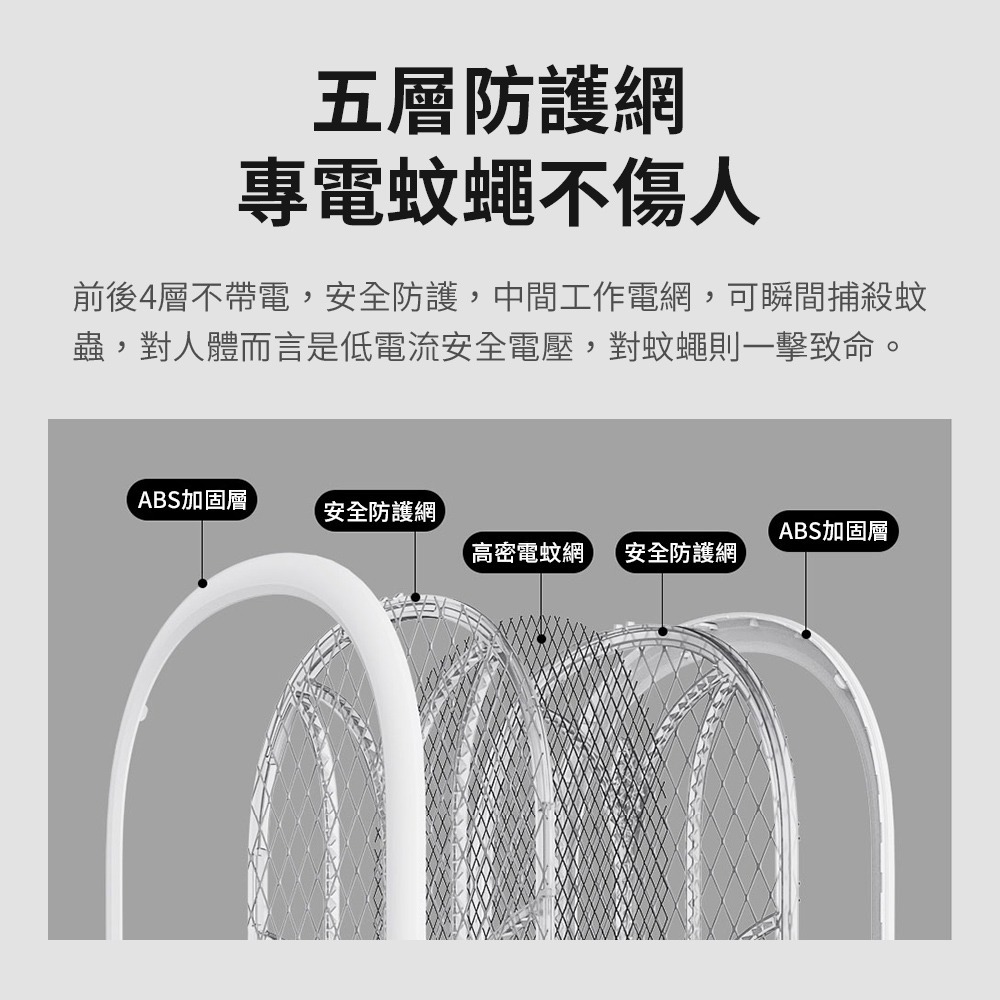 小米有品 | Lydsto 二合一捕蚊燈電蚊拍 捕蚊 電蚊拍 多功能 可折疊 好攜帶-細節圖5