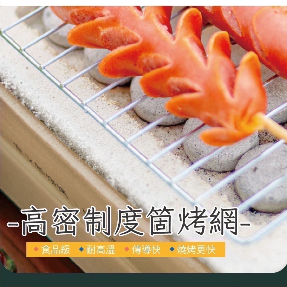 【7-ELEVEN 門市團購】一次性攜帶烤肉架(含40mm果木炭36顆+夾子+油刷)-經典大款+3條果木炭（30顆）-細節圖6