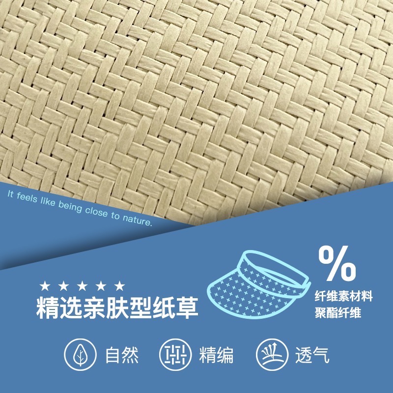 【7-11門市團購】韓國zauo草編空頂帽ins版-細節圖3